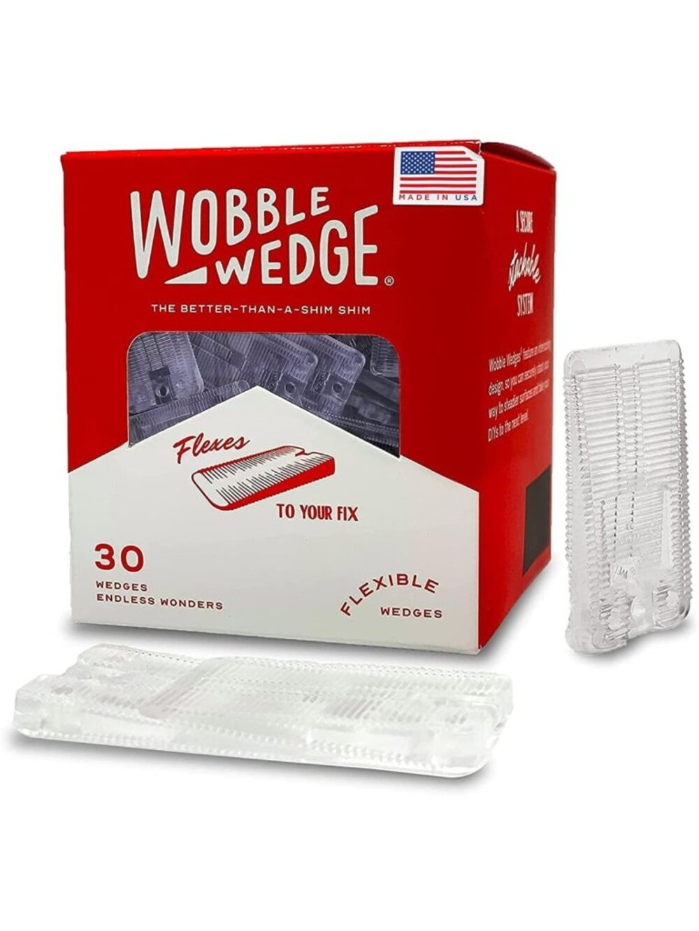 30-Pack Clear Plastic Leveling Shims for Furniture, Tables & Home Improvement